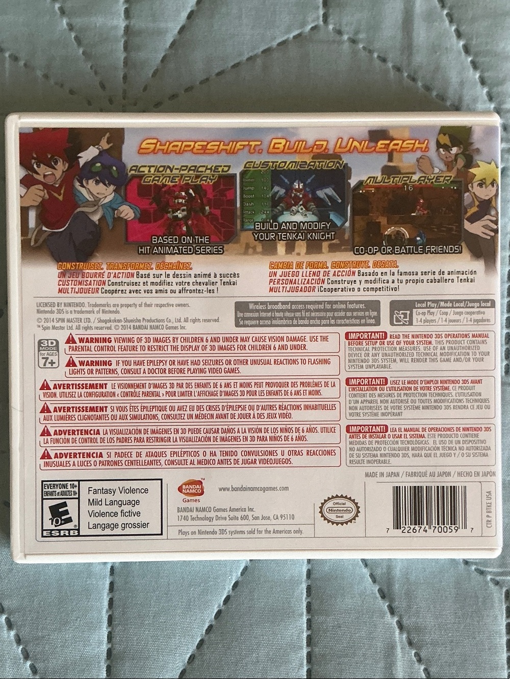 Tenkai Knights: Brave Battle (Nintendo 3DS) - Picture 2 of 3